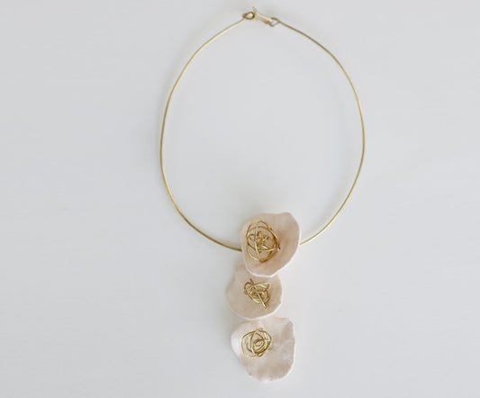 Amapola Necklace- Bronze & Porcelain