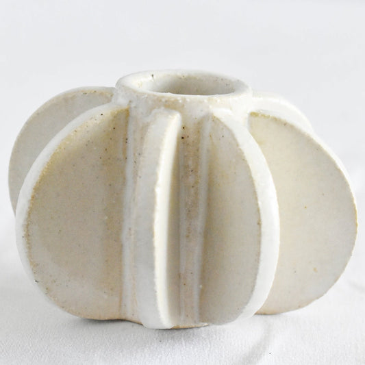 Glazed Stoneware Candle Holder