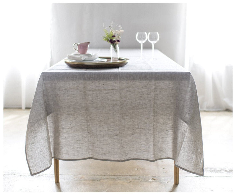 Linen Tablecloth - Elegant Oatmeal – celina mancurti