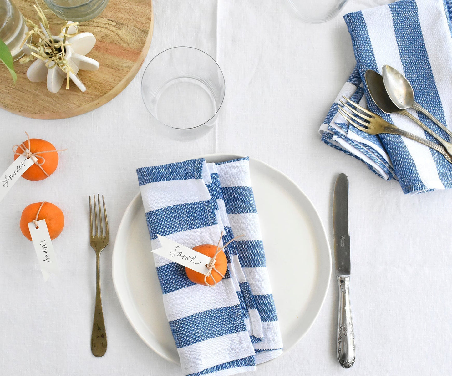 Santorini Linen Napkins - Set of 2