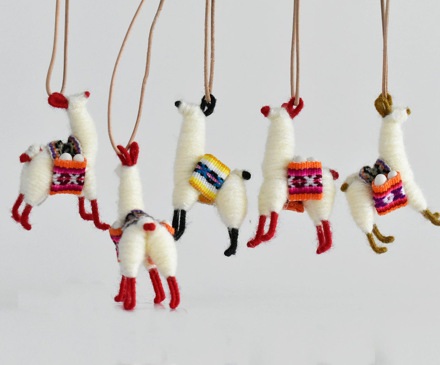 Tiny Llama Ornaments - Set of 5