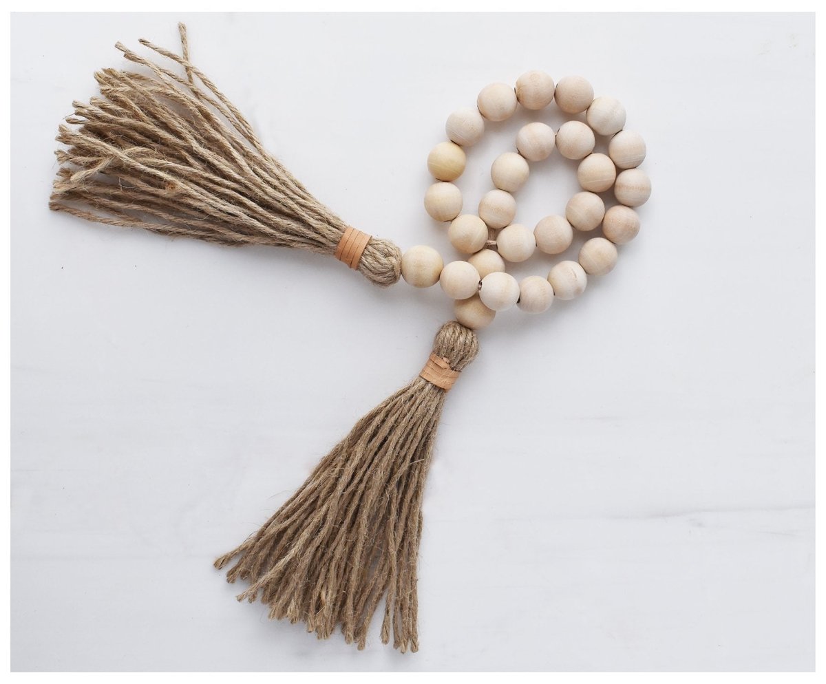 Wood Garland- Jute & Leather - celina mancurti - garland - -The Perfect Ornament